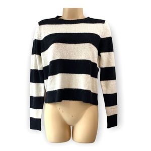 Halogen striped sweater cropped Small